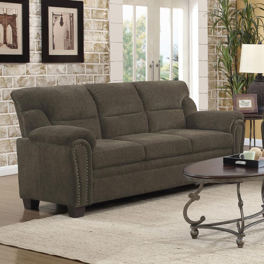 Clementine Brown Sofa - furniture place usa