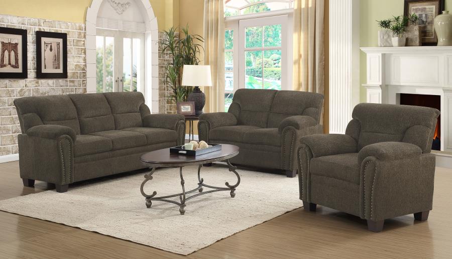 Clementine Brown Sofa - furniture place usa