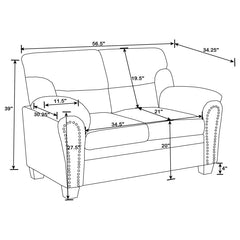 Clementine Grey 3 Pc Sofa Set - furniture place usa