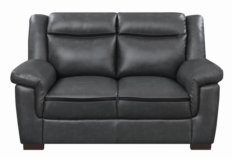 Arabella Grey Loveseat - furniture place usa