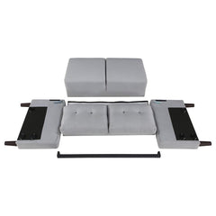 Bowen Grey 2 Pc Sofa Set - furniture place usa