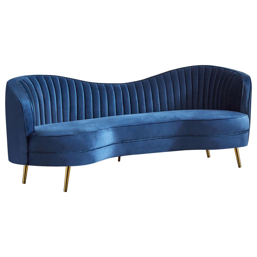 Sophia Blue 3 Pc Sofa Set - furniture place usa