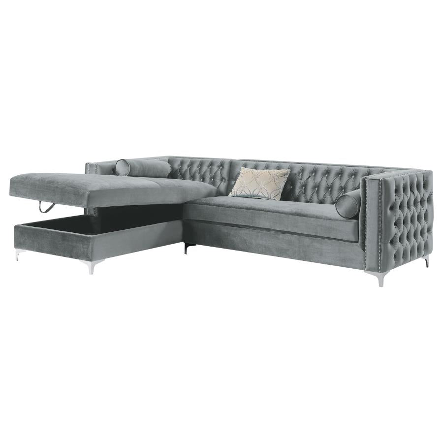 Bellaire Grey Sectional - furniture place usa