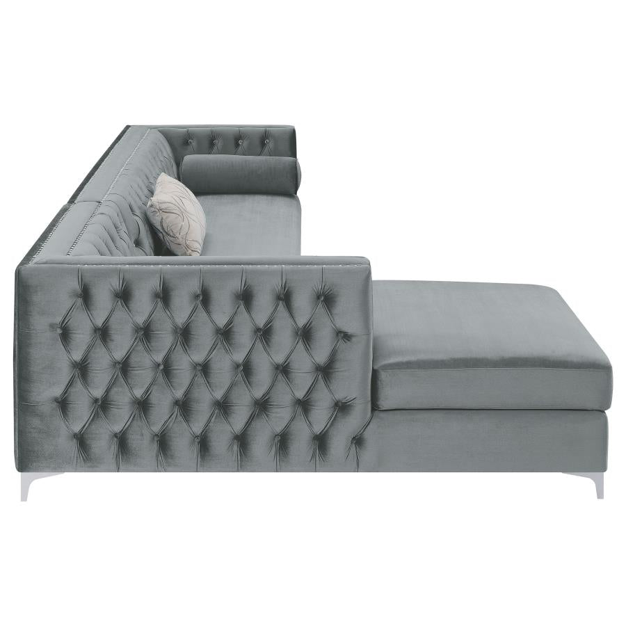 Bellaire Grey Sectional - furniture place usa
