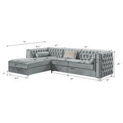 Bellaire Grey Sectional - furniture place usa