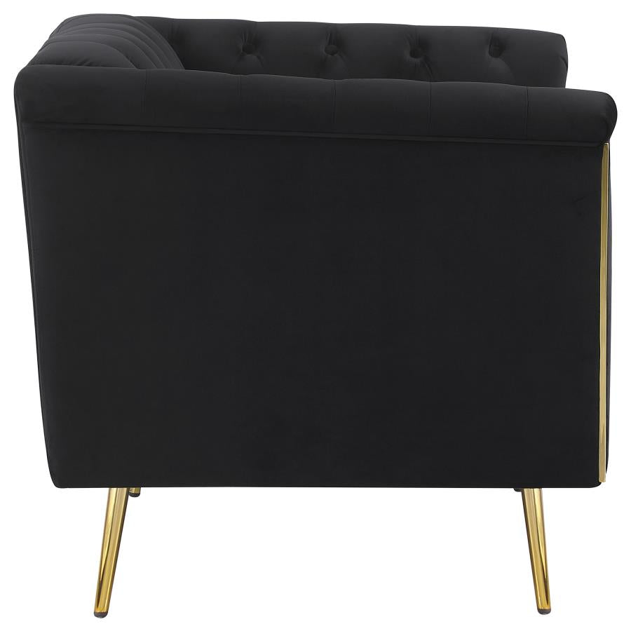 Holly Black Chair - furniture place usa