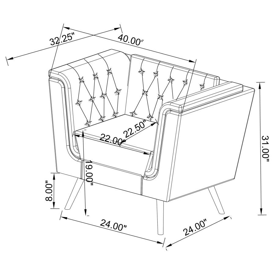 Holly Black Chair - furniture place usa