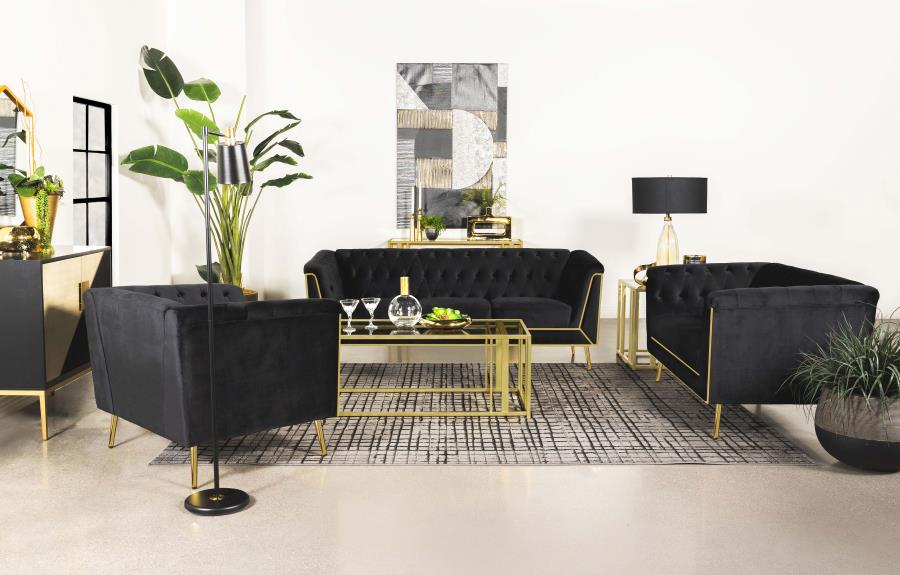 Holly Black Chair - furniture place usa