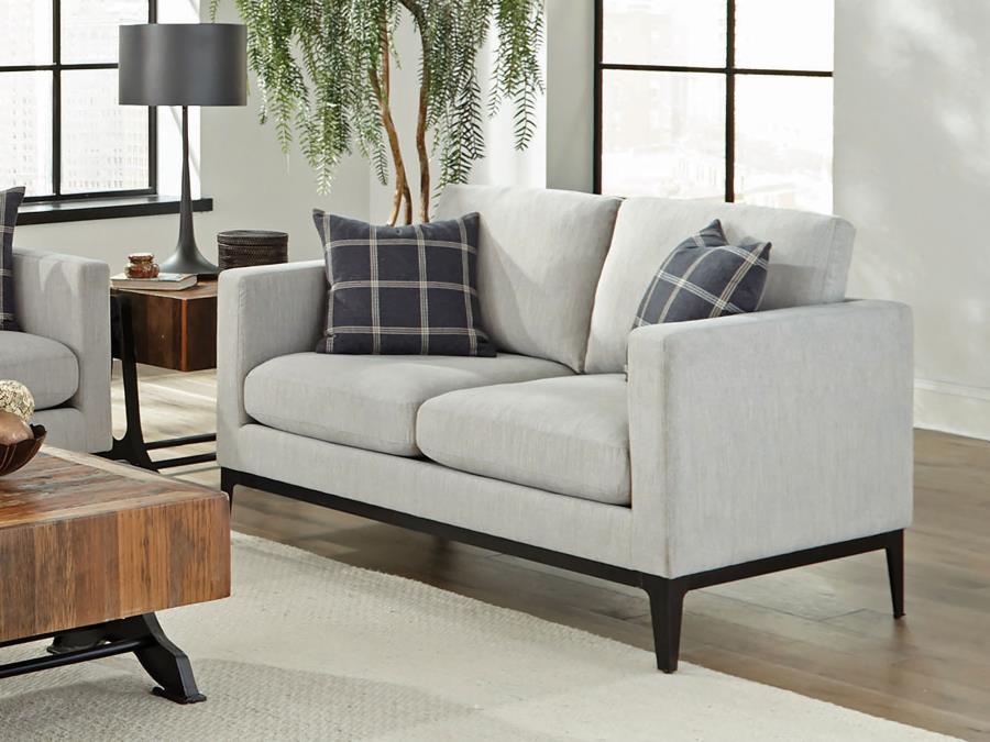 Apperson Grey Loveseat - furniture place usa