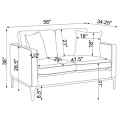 Apperson Grey Loveseat - furniture place usa