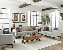 Apperson Grey Loveseat - furniture place usa