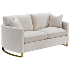 Corliss Beige Loveseat - furniture place usa