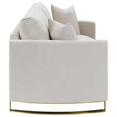 Corliss Beige Loveseat - furniture place usa