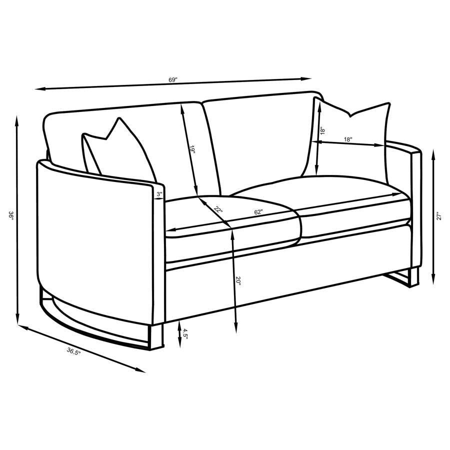 Corliss Beige Loveseat - furniture place usa