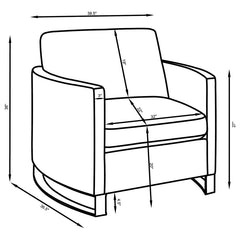 Corliss Beige Chair - furniture place usa