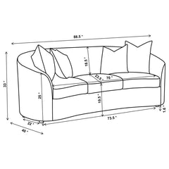 Rainn White 2 Pc Sofa Set - furniture place usa