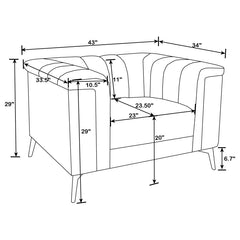 Chalet Blue Chair - furniture place usa
