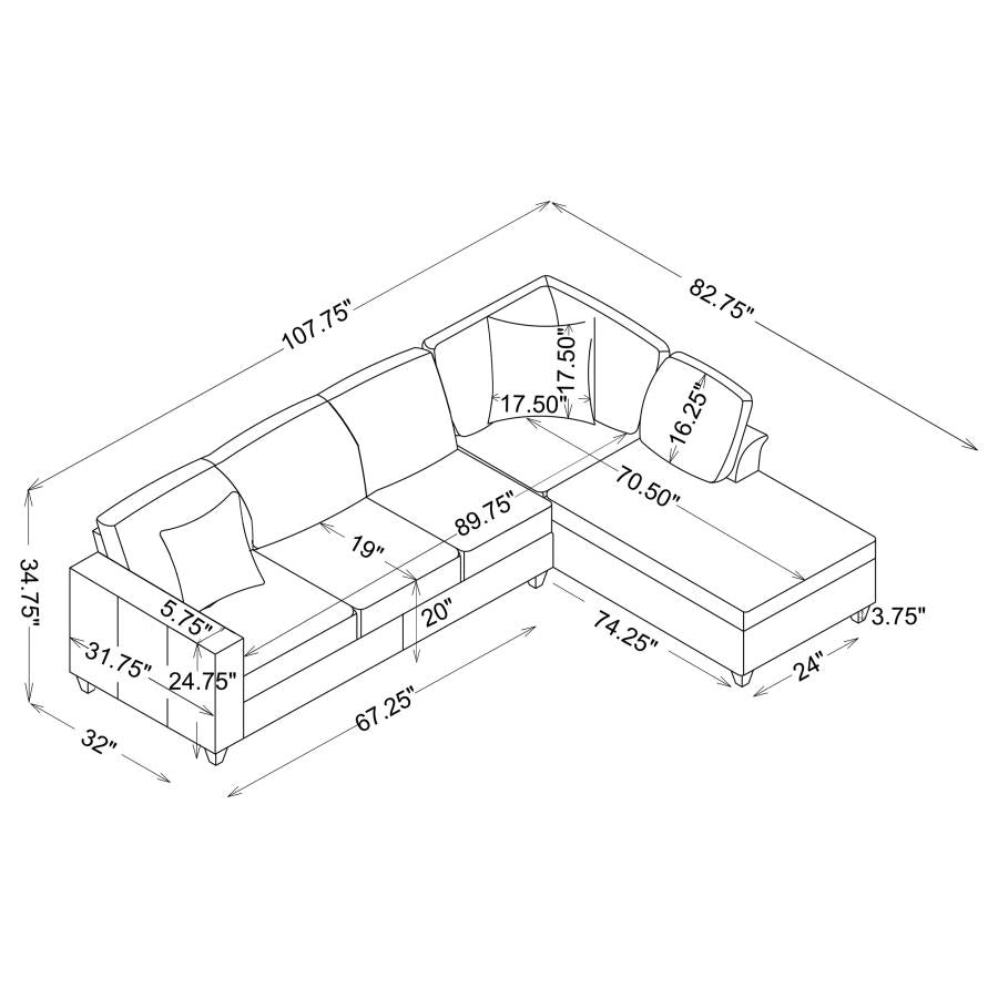 Mccord Grey Sectional - furniture place usa