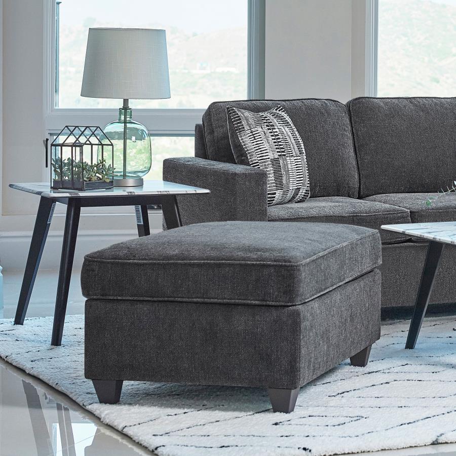 Mccord Grey Ottoman - furniture place usa