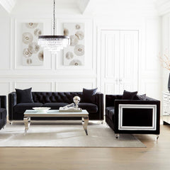 Delilah Black 2 Pc Sofa Set - furniture place usa