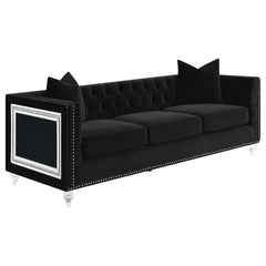 Delilah Black 2 Pc Sofa Set - furniture place usa