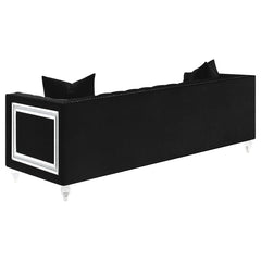 Delilah Black 2 Pc Sofa Set - furniture place usa