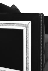 Delilah Black 3 Pc Sofa Set - furniture place usa