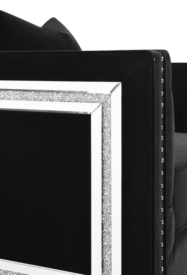 Delilah Black Sofa - furniture place usa