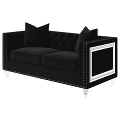 Delilah Black Loveseat - furniture place usa