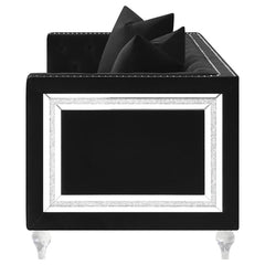 Delilah Black Loveseat - furniture place usa