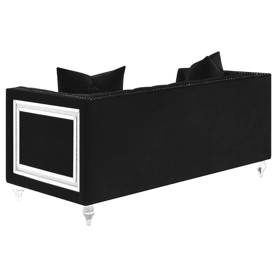 Delilah Black Loveseat - furniture place usa