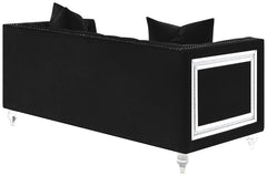 Delilah Black Loveseat - furniture place usa
