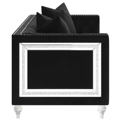 Delilah Black Loveseat - furniture place usa