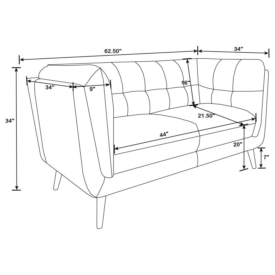 Thatcher Brown Loveseat - furniture place usa