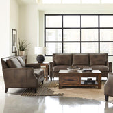 Leaton Brown 2 Pc Sofa Set - furniture place usa