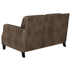 Leaton Brown 3 Pc Sofa Set - furniture place usa
