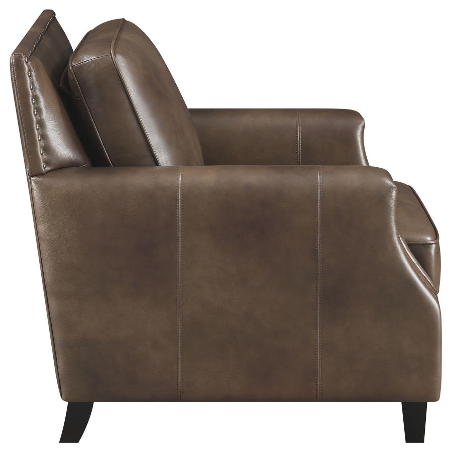 Leaton Brown 3 Pc Sofa Set - furniture place usa