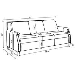 Leaton Brown 3 Pc Sofa Set - furniture place usa