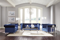 Bleker Blue 3 Pc Sofa Set - furniture place usa