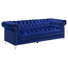 Bleker Blue 3 Pc Sofa Set - furniture place usa