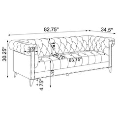 Bleker Blue 3 Pc Sofa Set - furniture place usa
