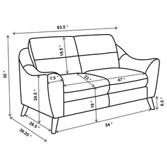 Gano Blue 2 Pc Sofa Set - furniture place usa