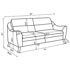 Gano Blue 3 Pc Sofa Set - furniture place usa