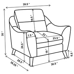 Gano Blue Chair - furniture place usa