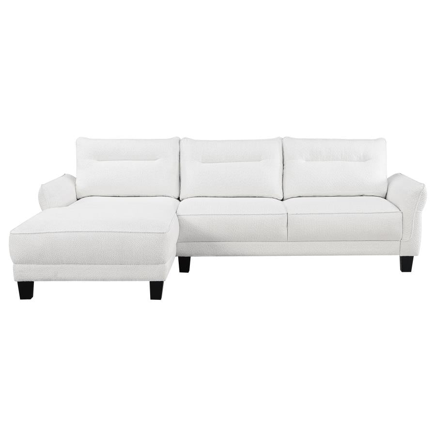Caspian White Sectional - furniture place usa
