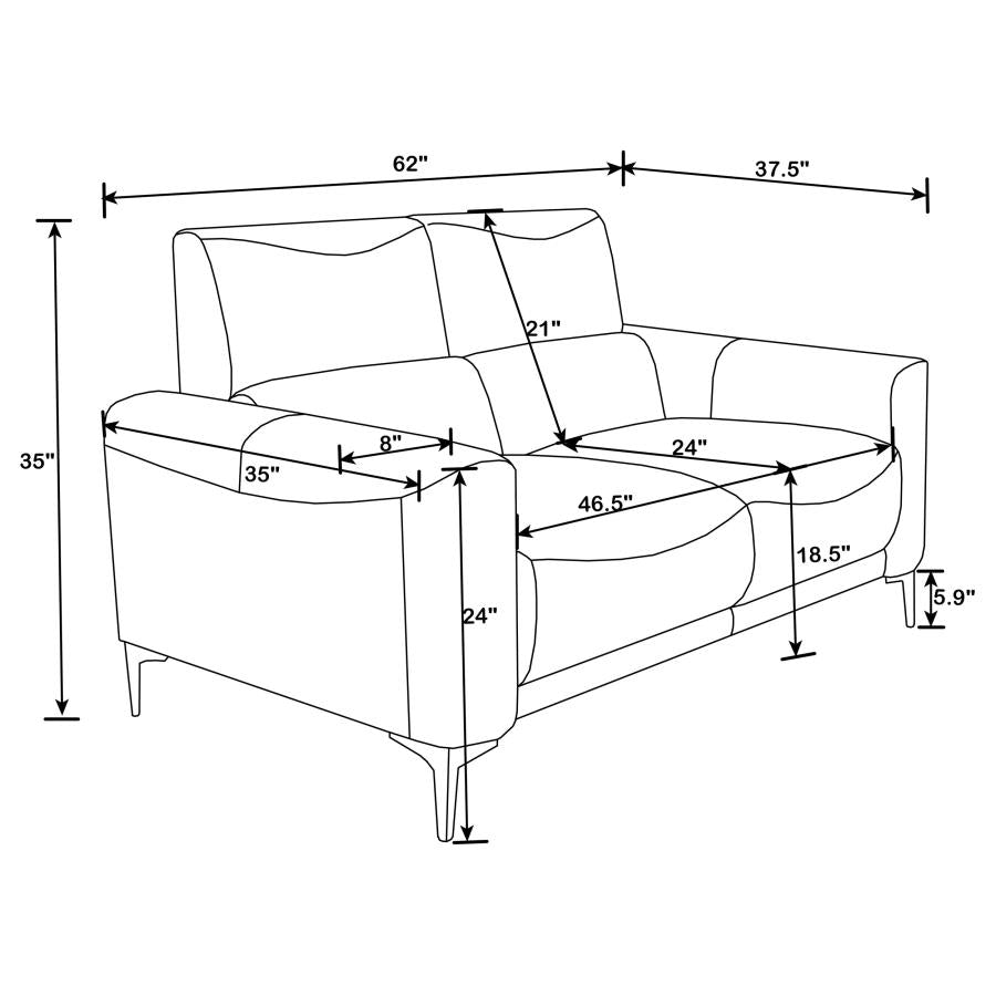 Glenmark Grey 2 Pc Sofa Set - furniture place usa