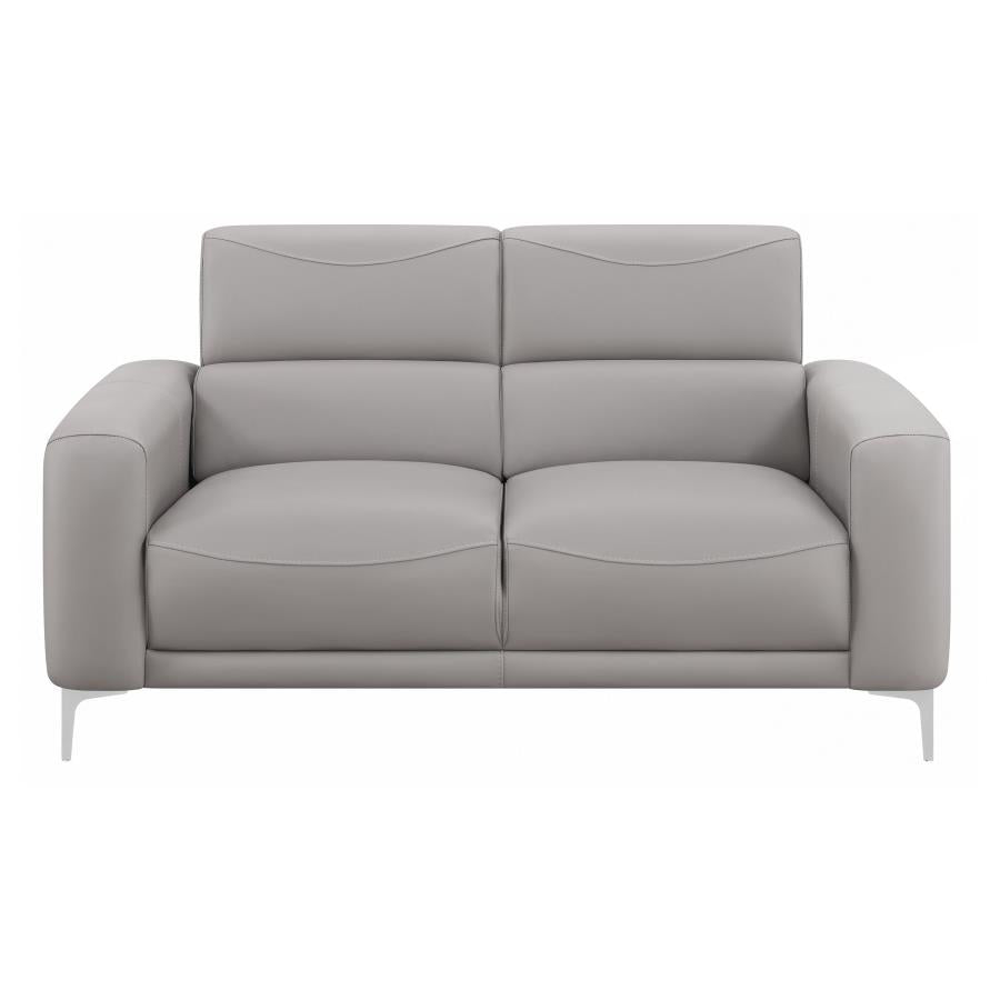 Glenmark Grey Loveseat - furniture place usa