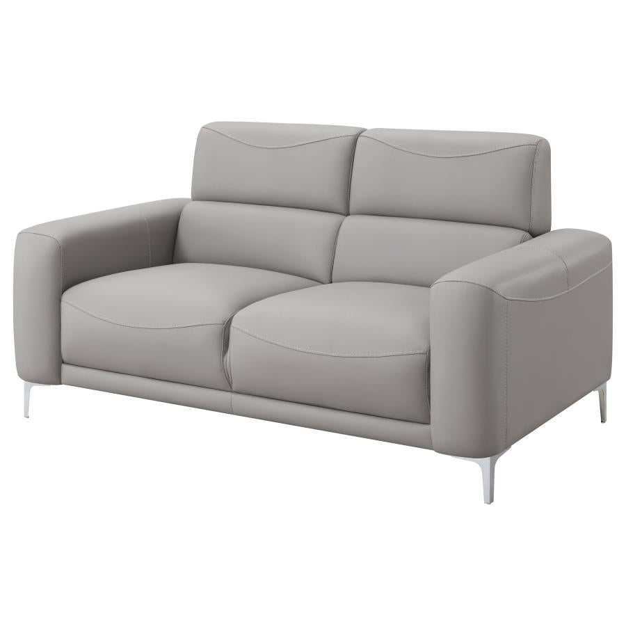 Glenmark Grey Loveseat - furniture place usa