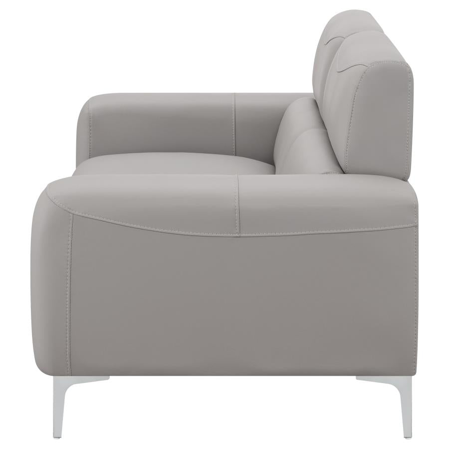 Glenmark Grey Loveseat - furniture place usa