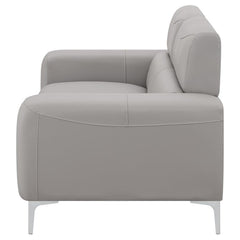 Glenmark Grey Loveseat - furniture place usa